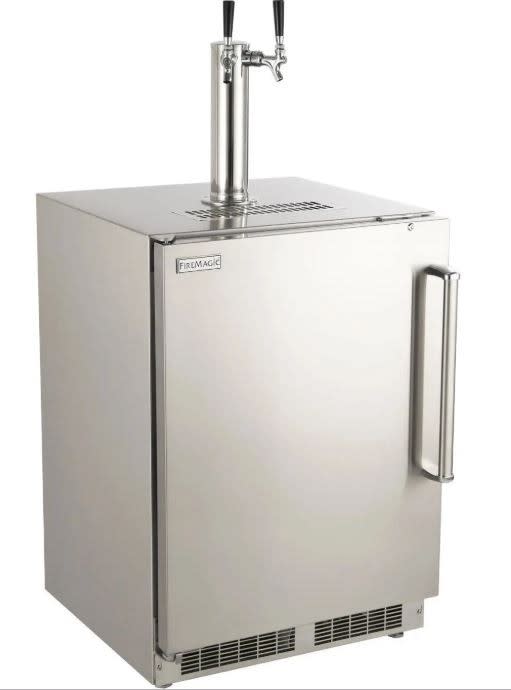 Fire Magic 3594DL 24 Inch Left Hinge Outdoor Rated Kegerator with Dual