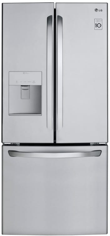 Lg Lfds22520s 30 Inch French Door Refrigerator With 21 8 Cu Ft Capacity External Water Dispenser Spillprotector Shelves Smartdiagnosis Door Alarm Child Lock Linear Compressor Ada Compliant And Energy Star