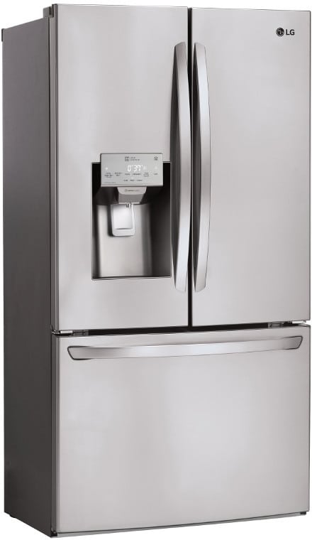Lg Lfxc22526s 36 Inch Counter Depth French Door Refrigerator With Lg Lfxc22526s Angle View