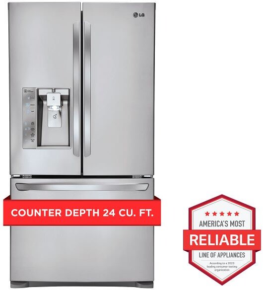 LG LFXC24726S 36 Inch Counter Depth French Door Refrigerator with