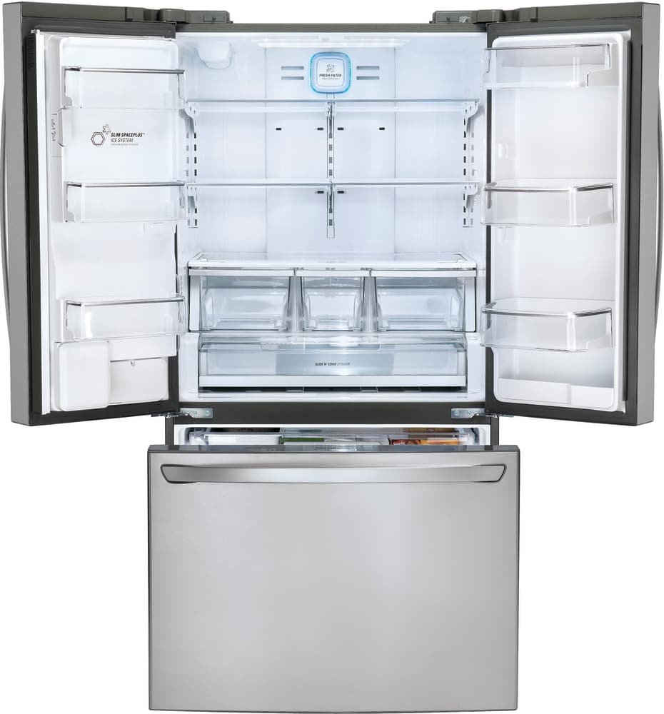 LG LFXC24726S 36 Inch Counter Depth French Door Refrigerator with Slim SpacePlus® Ice System