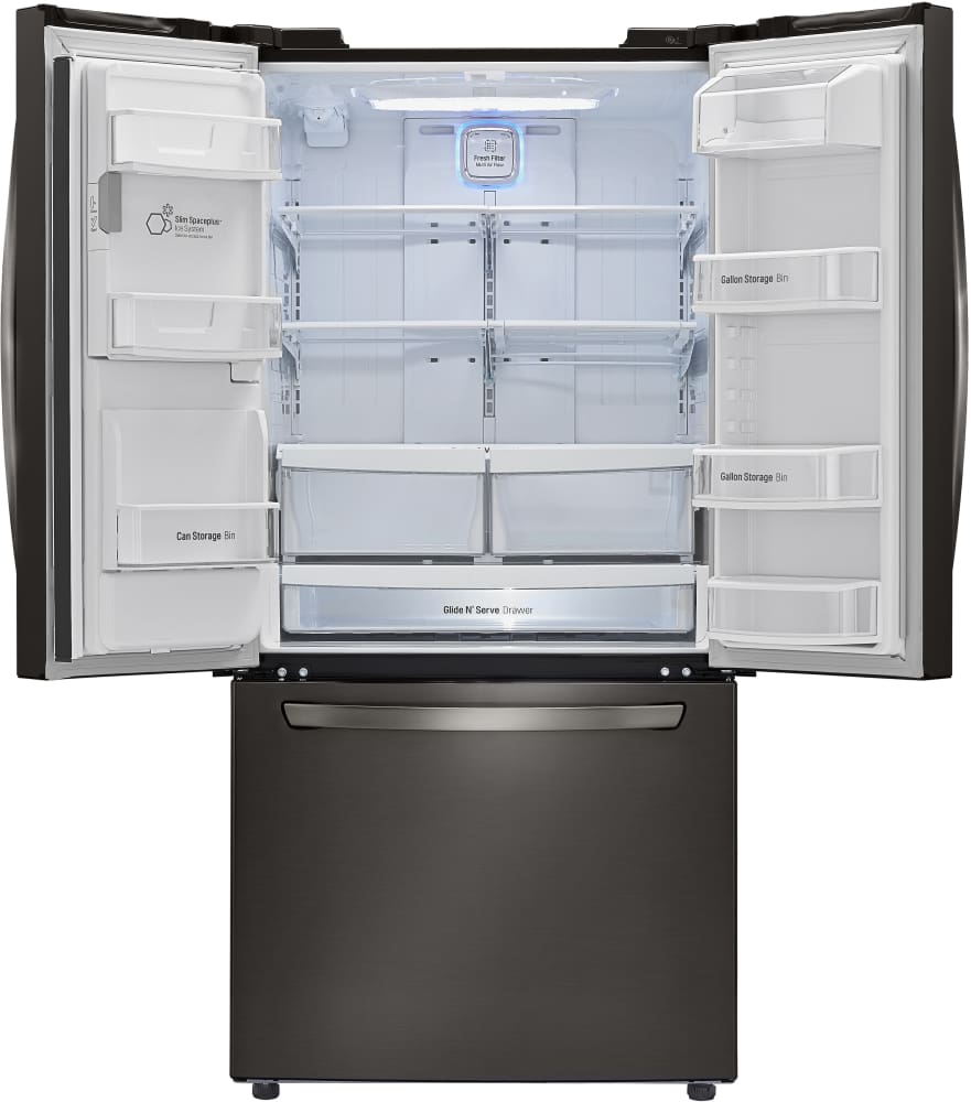 LG LFXS24623 33 Inch French Door Refrigerator with Slim SpacePlus® Ice