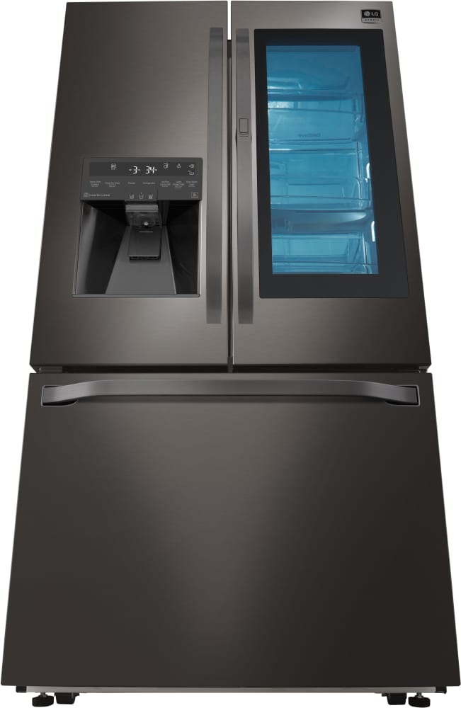 LG LFXC24796D 36 Inch Counter Depth Smart French Door Refrigerator with  23.5 Cu. Ft. Capacity, InstaView™ Door-in-Door®, Dual Evaporators,  SpillProof™ Glass Shelving, Ice Maker, Ice/Water Dispenser, and Energy Star  Qualified: PrintProof Black