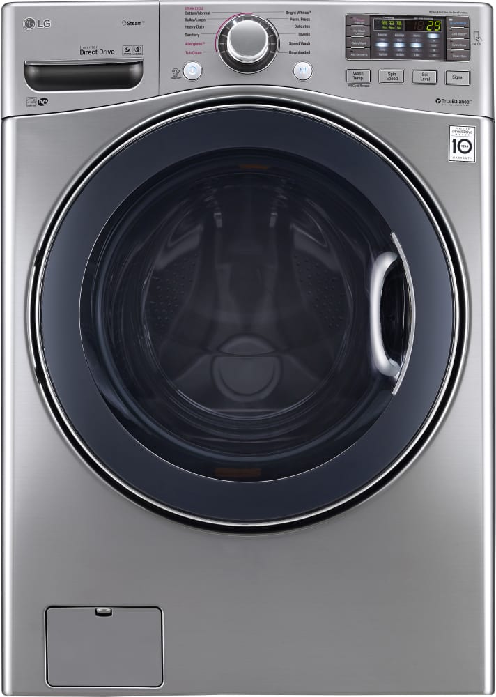 Lg Wm3770hva 27 Inch Front Load Washer With Steam Turbowash Lg Wm3770hva Front Load Washer In Graphite Steel From