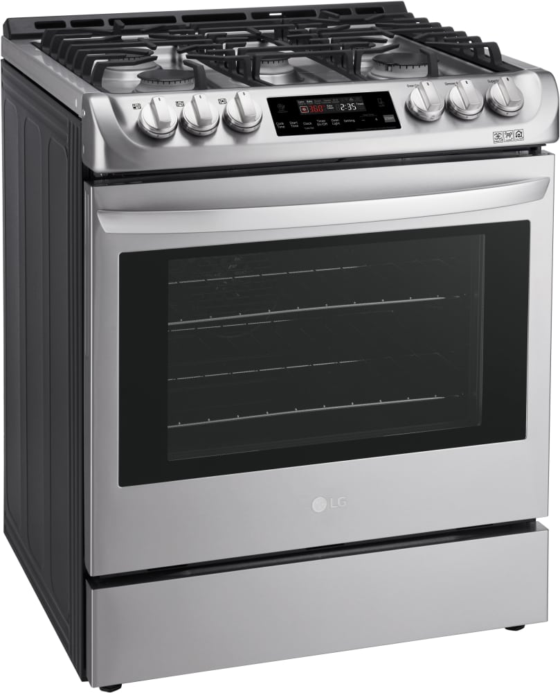 LG LSG4511ST 30 Inch Gas Slide-In Range with 6.3 cu. ft. Capacity ... - LG LSG4511ST - Front View LG LSG4511ST - Side View ...
