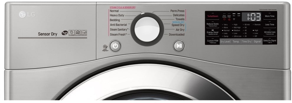 Lg Lgwadrev37003 Side By Side On Sidekick Pedestals Washer Dryer Set With Front Load Washer And Electric Dryer In Graphite Steel