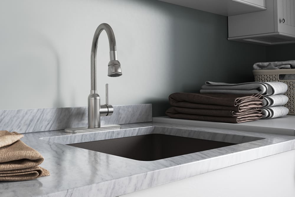 Elkay LK2500LS Single Lever Flexible-Spout Laundry Faucet with 8 3