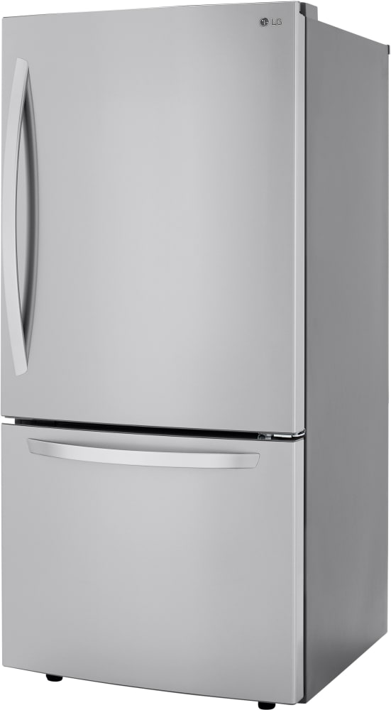 LG LRDCS2603S 33 Inch Freestanding Bottom Freezer Refrigerator with 25.5 Cu. Ft. Capacity, Door Cooling+, Humidity Crispers, Multi-AirFlow, Tempered Glass Spill Proof Shelves, and EnergyStar Qualified: PrintProof™ Stainless Steel