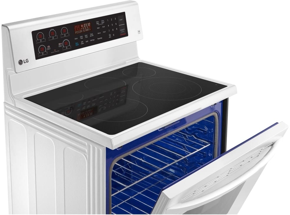 LG LRE3194SW 30 Inch Freestanding Electric Range with True Convection