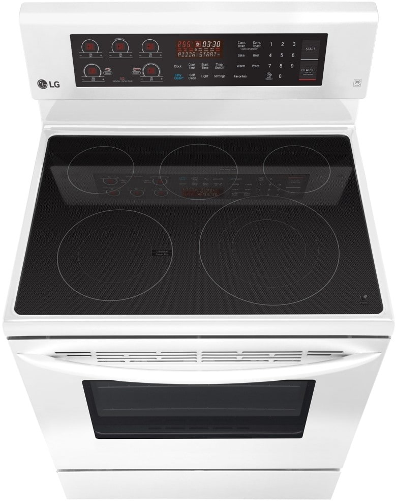 LG LRE3194SW 30 Inch Freestanding Electric Range with True Convection