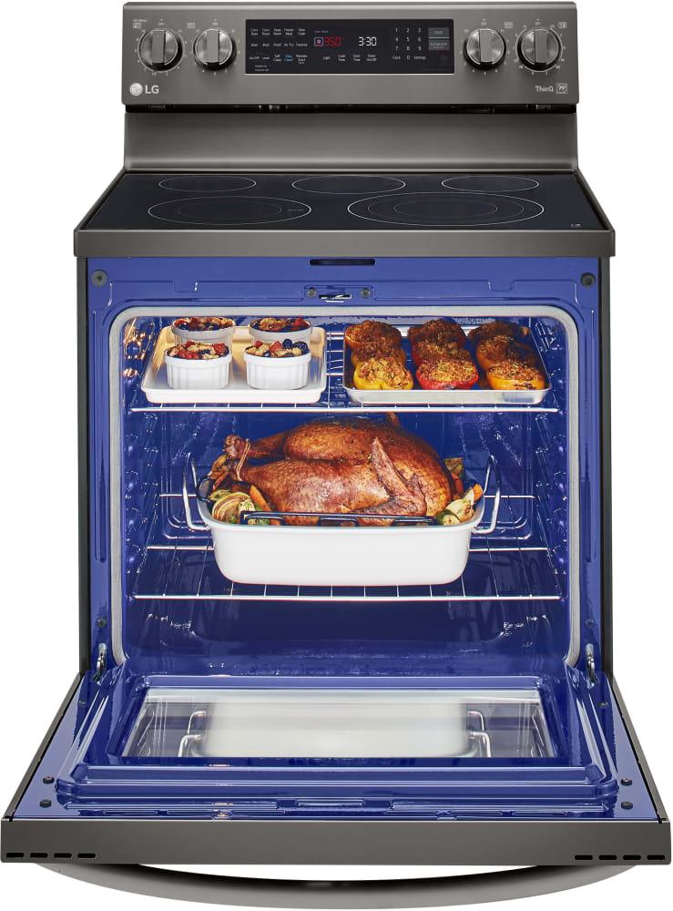 LG LREL6325D 30 Inch Electric Smart Range with 5 Radiant Elements, 6.3