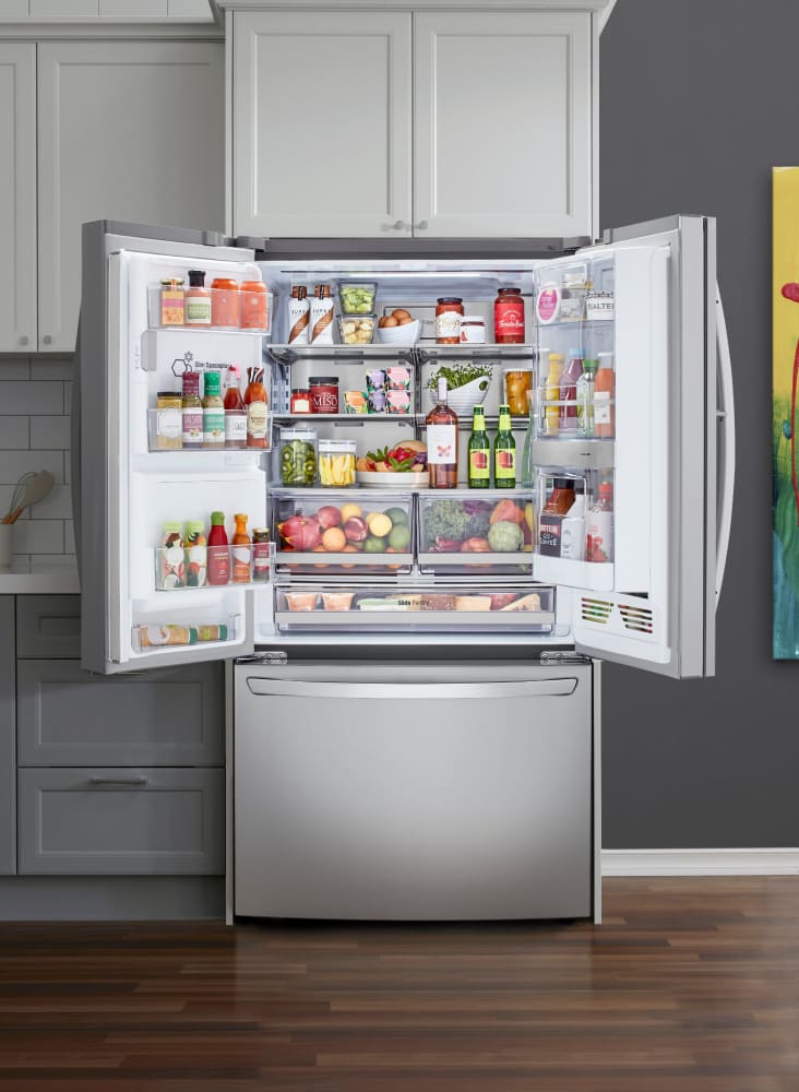 LG LRFDS3006S 36 Inch PrintProof™ French Door Smart Refrigerator with ...