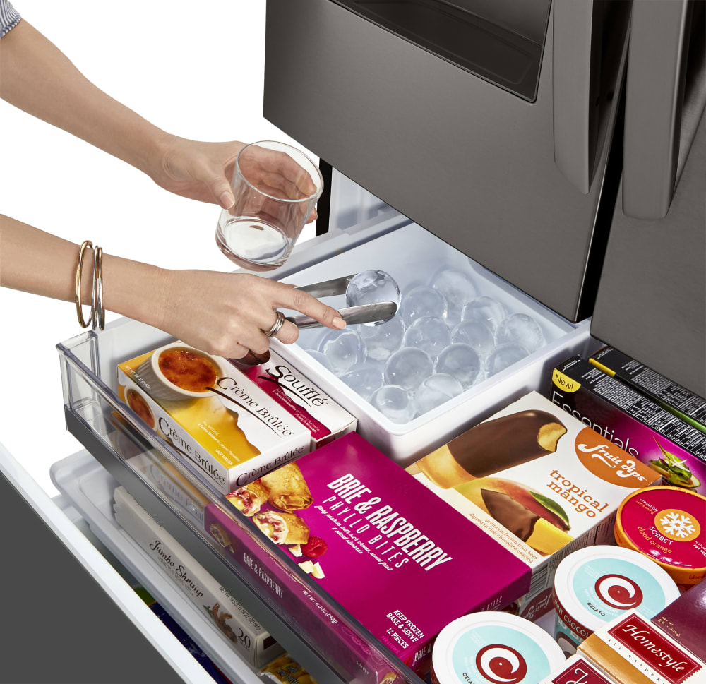 LG LRFDS3016D 36 Inch Smart French Door Craft Ice Refrigerator with 29.