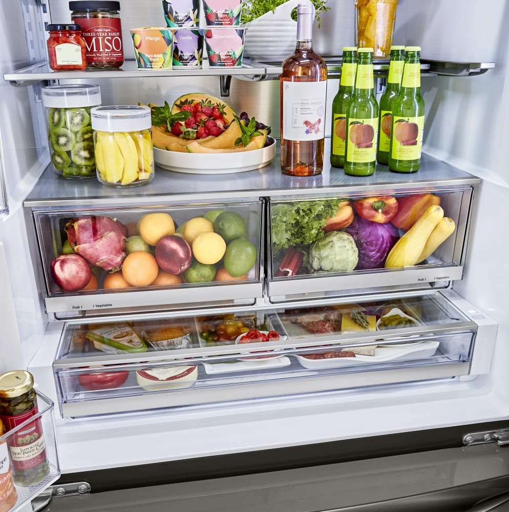 LG LRFDS3016D 36 Inch Smart French Door Craft Ice Refrigerator with 29. ...