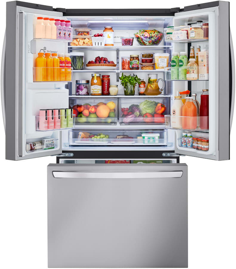LG LRFOC2606S 36 Inch Counter-Depth MAX™ Smart French Door Refrigerator ...