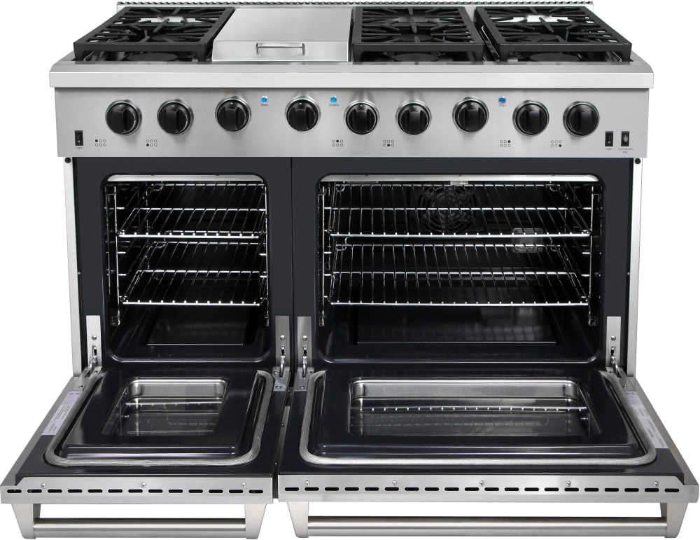 Thor Kitchen LRG4801U 48 Inch Professional Gas Range with 6.8 Cu. Ft