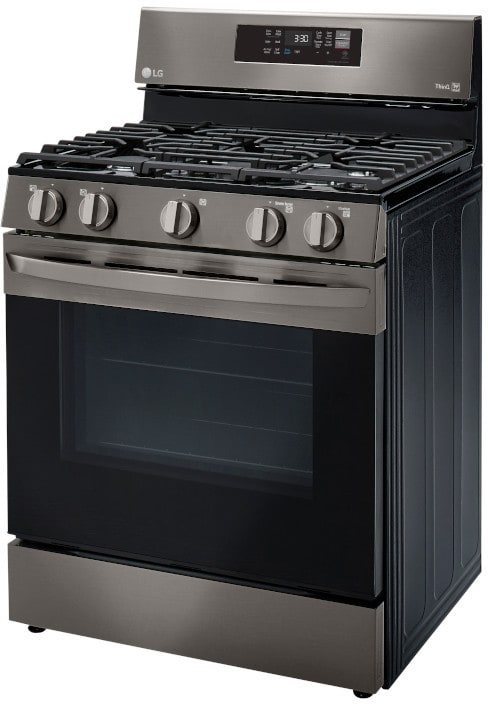 LG LRGL5825D 30 Inch Freestanding Gas Smart Range with 5 Sealed Burners,  5.8 Cu. Ft. Oven Capacity, Storage Drawer, Air Fry with True Convection,  EasyClean®+Self Clean, InstaView™, Wi-Fi, Cast Iron Griddle, and