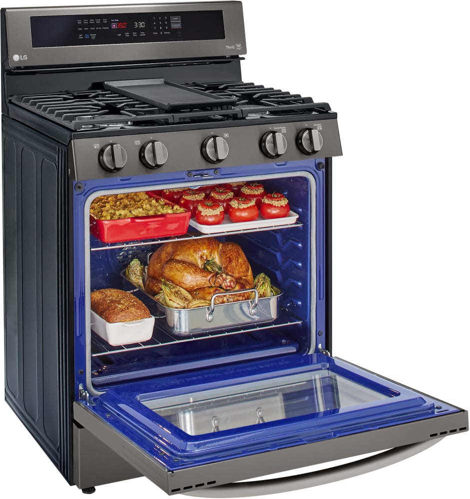 LG LRGL5825D 30 Inch Gas Smart Range with 5 Sealed Burners, 5.8 Cu. Ft. Oven Capacity, Storage