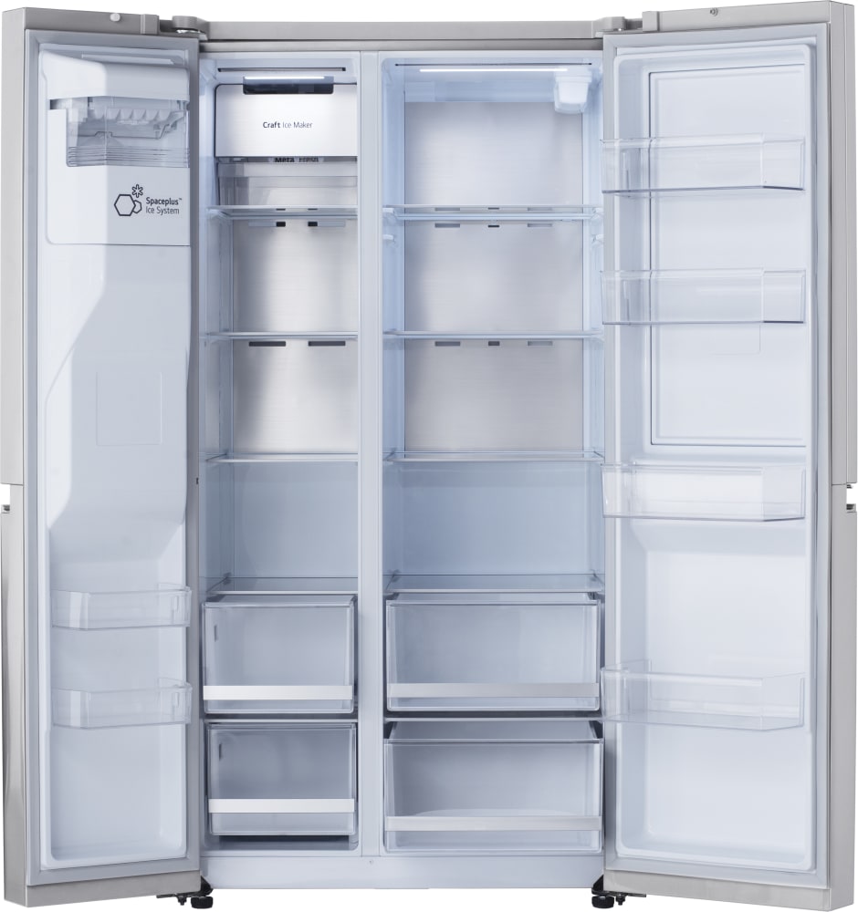 LG LRSDS2706S 36 Inch Side by Side Smart Refrigerator with 27 Cu. Ft. Capacity, Door-in-Door®, UVnano™ Dispenser, CoolGuard™, Door Cooling+, WiFi Enabled, SmartDiagnosis™, Dual Ice Maker, ADA Compliant, and ENERGY STAR: PrintProof™ Stainless Steel