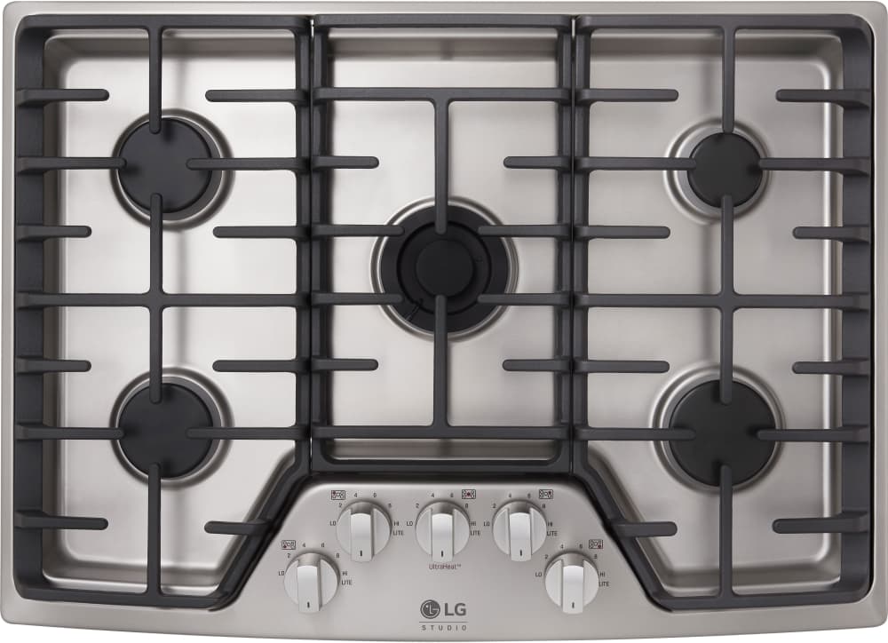 LG LSCG307ST 30 Inch Gas Cooktop with 5 Sealed Burners, Continuous Cast