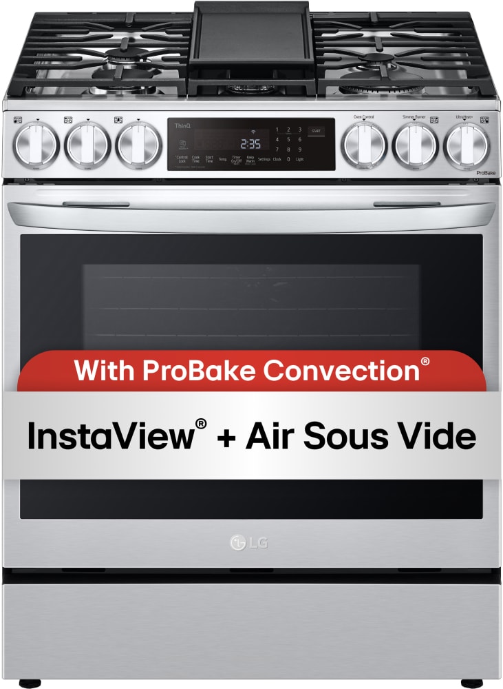LG LSDL6336F 30 Inch Slide-In Dual Fuel Smart Range with 5 Sealed