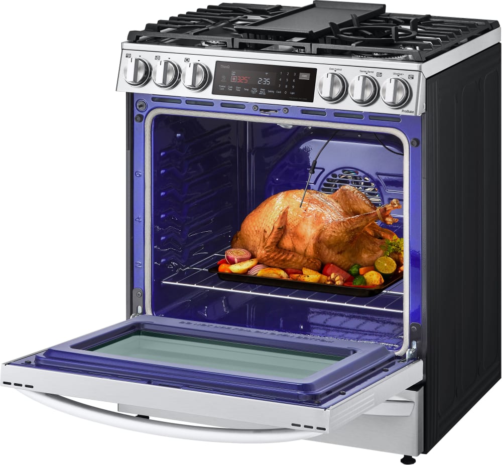 LSGL6337F by LG - 6.3 cu ft. Smart Wi-Fi Enabled ProBake Convection®  InstaView™ Gas Slide-in Range with Air Fry