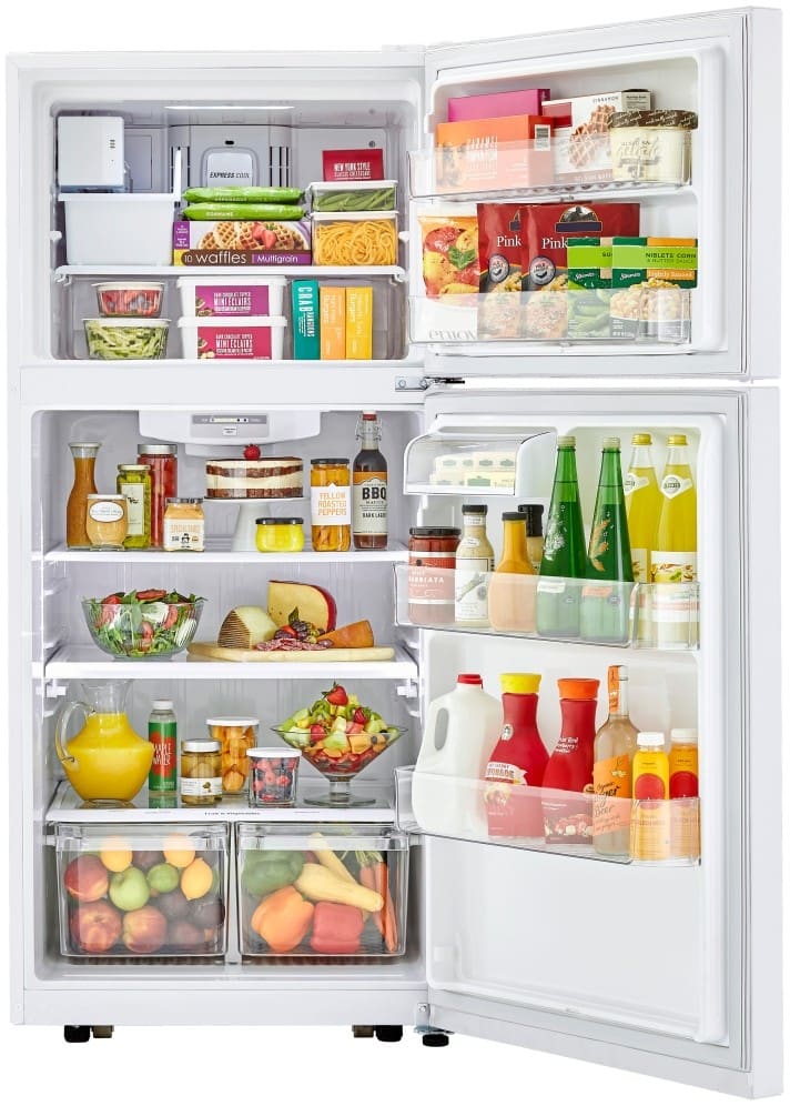 LG LTCS20120W 30 Inch Top-Freezer Refrigerator with Humidity-Controlled ...