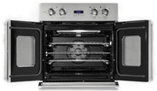 Viking VDOF730GG 30 Inch Double Electric French Door Oven with 4.7 cu. ft.  Vari-Speed Dual Flow Convection Ovens, 11 Cooking Modes, Infrared Broiler,  Meat Probe, Rapid Preheat and Self Clean with Steam