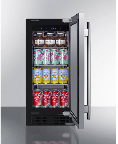 Summit ASDS1523 15 Inch Built-In All-Refrigerator with 1.7 cu. ft