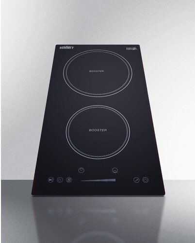 Summit SINC2B231W 12 W EuroKera Glass Surface White Finish Two Burner Drop  In Induction Cooktop - 240 Volts - Culinary Depot