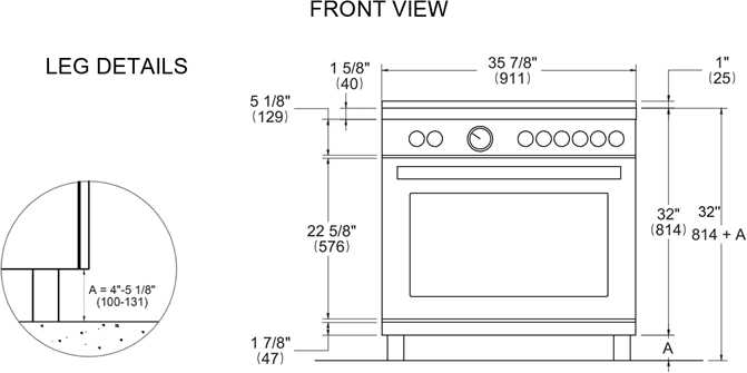Bertazzoni MAS366BCFEPXTLP 36 Inch Freestanding Dual Fuel Range