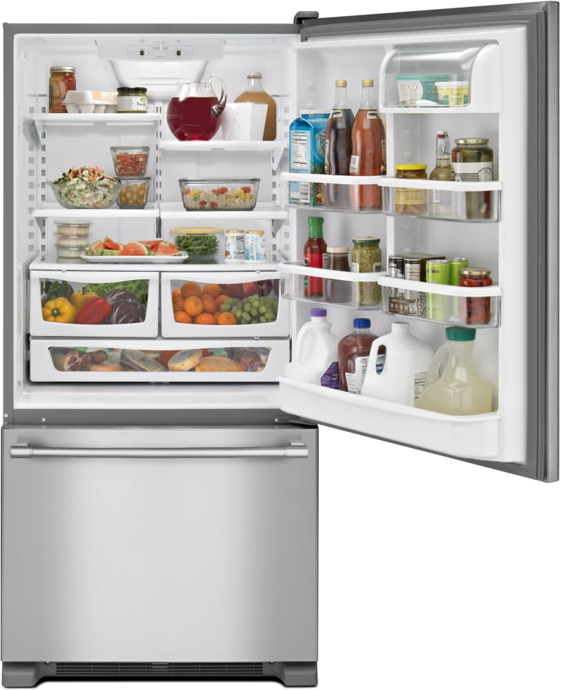 Maytag MBF2258FEZ 33 Inch Bottom-Freezer Refrigerator with 22 cu. ft ...