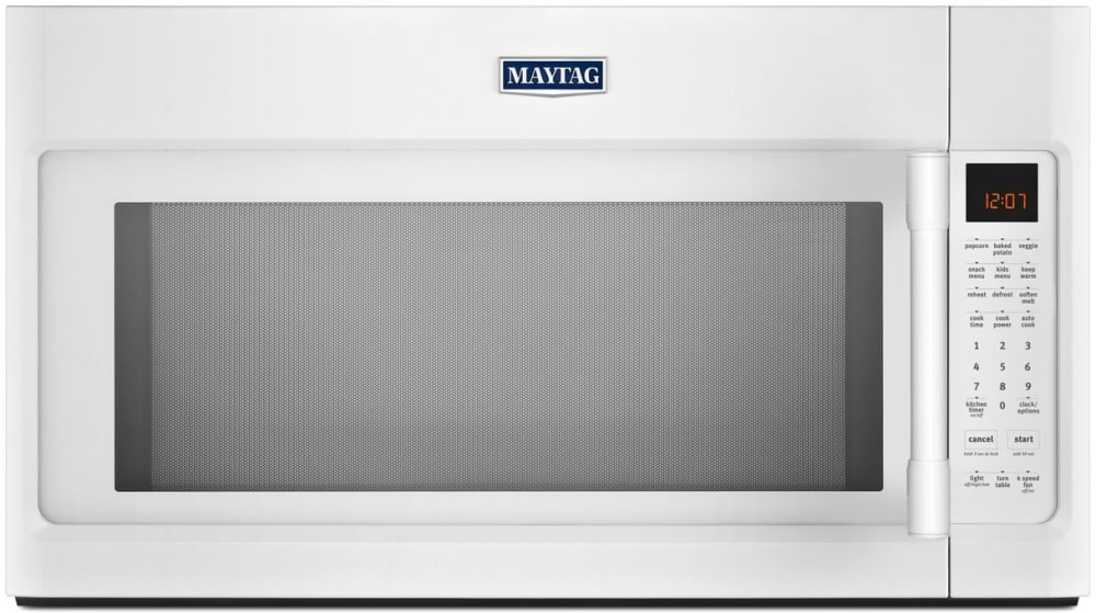 Maytag MMV5219FZ 2.1 cu. ft. Over-the-Range Microwave with WideGlide™ Tray,  Sensor Cooking, Charcoal Odor Filter, Mesh Grease Filter, Electronic Touch  Controls, Incandescent Lighting, 400 CFM Fan and 1,000 Cooking Watts:  Fingerprint Resistant