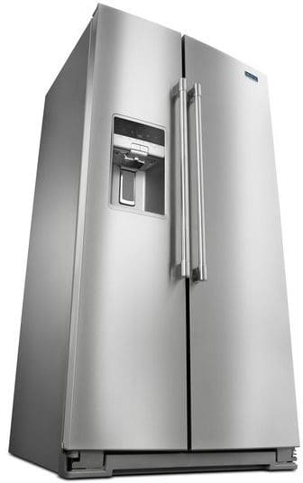 How large is the freezer section in a Maytag side-by-side refrigerator?