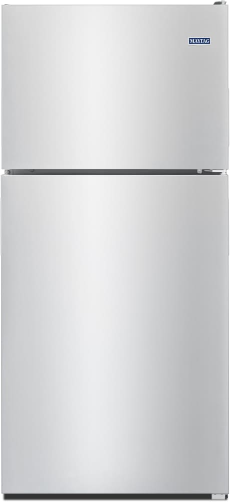 Maytag MRT118FFFZ 30 Inch Top-Freezer Refrigerator with 18.15 cu. ft. Capacity, Adjustable Glass Shelves, Gallon Door Storage, 2 Humidity Controlled Crisper Drawers, PowerCold Feature, BrightSeries LED, Up-Front Electronic Controls and ADA Compliant: Fingerprint Resistant
