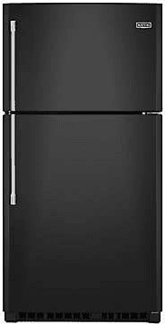 Maytag Mrt711smfb 33 Inch Top Freezer Refrigerator With Powercool Setting Evenair Cooling Tower Ice Maker Adjustable Spillproof Glass Shelving Gallon Door Storage Humidity Controlled Crisper Drawers Ada Compliant And 21 2 Cu Ft Capacity Black