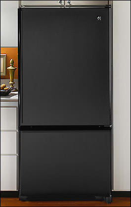 Maytag Mbf2558heb 36 Inch 25 1 Cu Ft Bottom Freezer Refrigerator W Glide Out Freezer Drawer Easy Glide Shelves Black