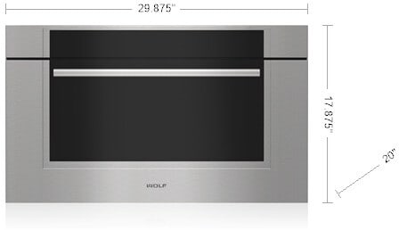 Wolf MDD3050TMST 30 Inch Built-In Drop-Down Door Microwave Oven