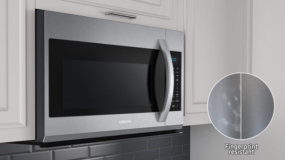 Samsung 1.7-cu ft 1000-Watt Over-the-Range Microwave (Fingerprint