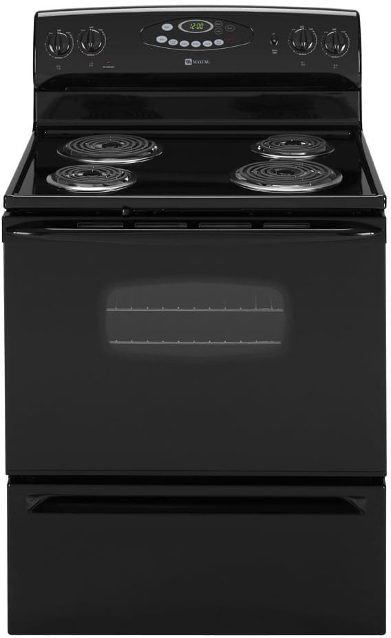 Maytag MER5551BAB 30 Inch Freestanding Electric Range with 4 Coil