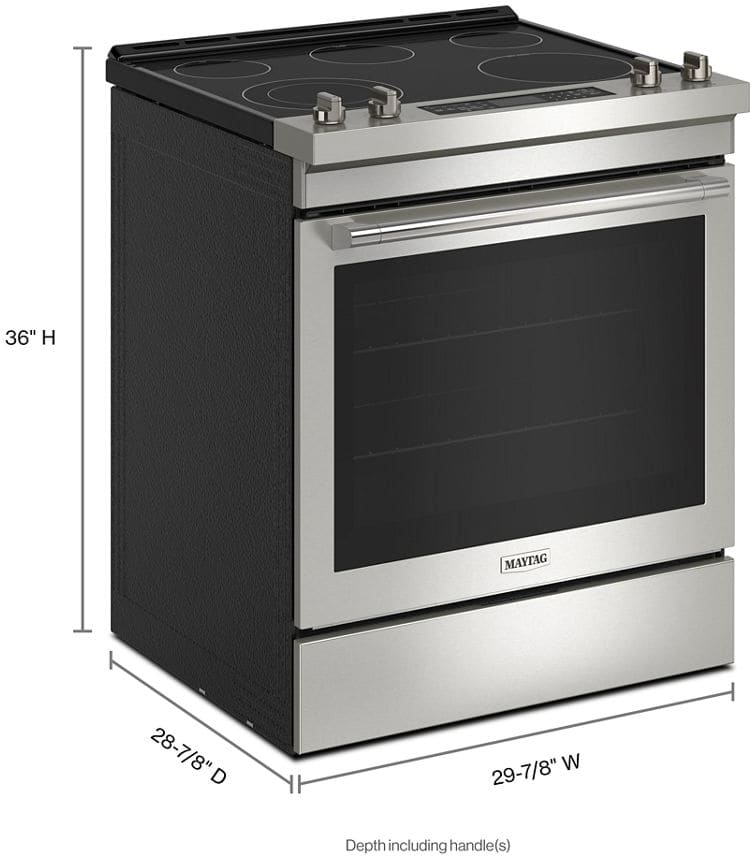Maytag MES8800PZ 30 Inch SlideIn Electric Range with 5 Elements, 6.4 cu. ft. Convection Oven