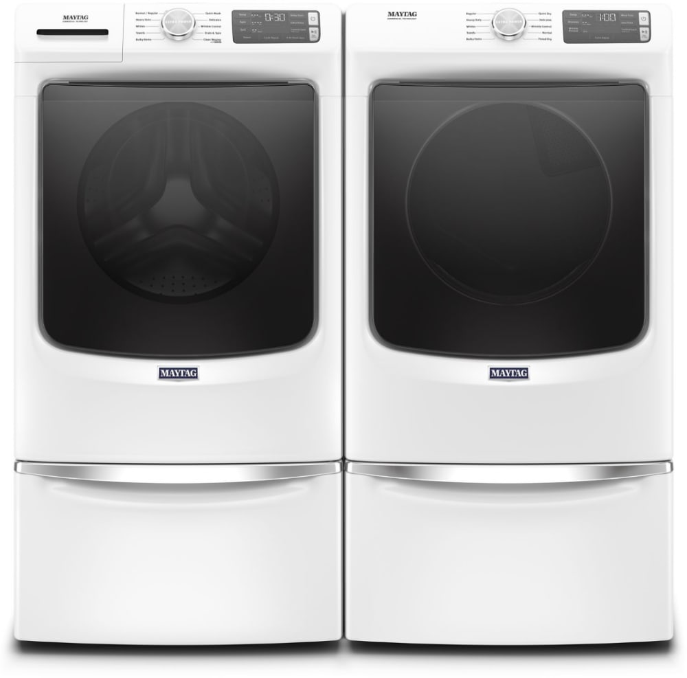 Maytag MAWADRGW66304 SidebySide on 10 inch Pedestals Washer & Dryer