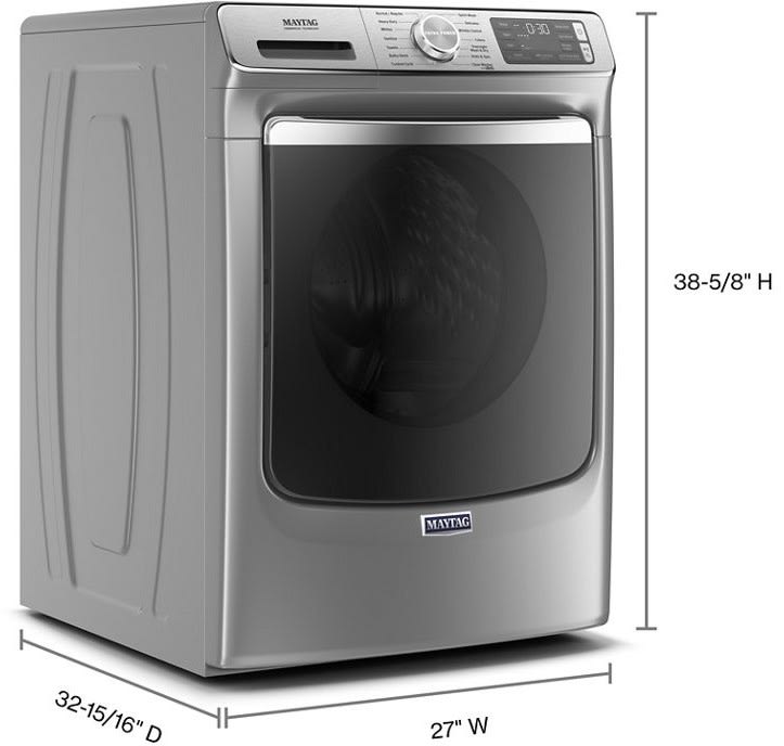 Maytag MAWADRGC86302 SidebySide on Pedestals Washer & Dryer Set with Front Load Washer and Gas