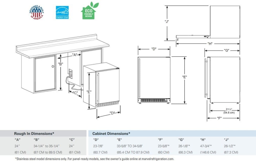 Incre Lサイズ LG 23.7 cu. ft. French Door Refrigerator in Stainless Steel w