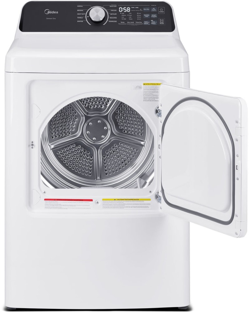 Midea MLTE45N4BWW 27 Inch Electric Smart Dryer with 7.0 cu. ft