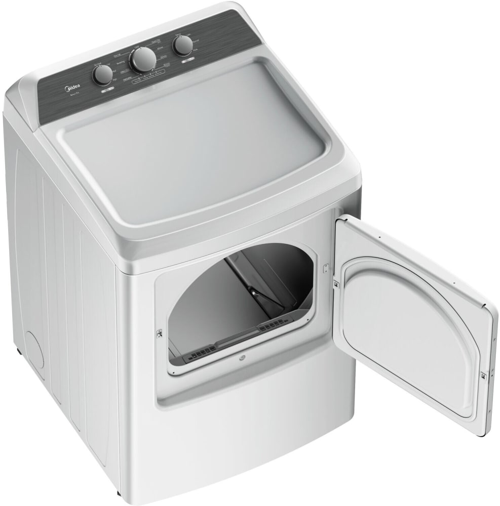 Midea MLTG41N1BWW 27 Inch Gas Dryer with 7.0 cu. ft. Capacity, 8