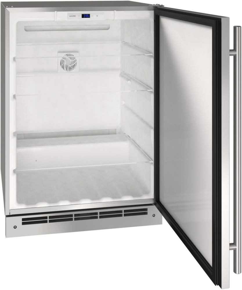 UHRI124BS01A U-Line 24 1 Class Undercounter Refrigerator and Ice Maker -  Reversible Hinge - Black