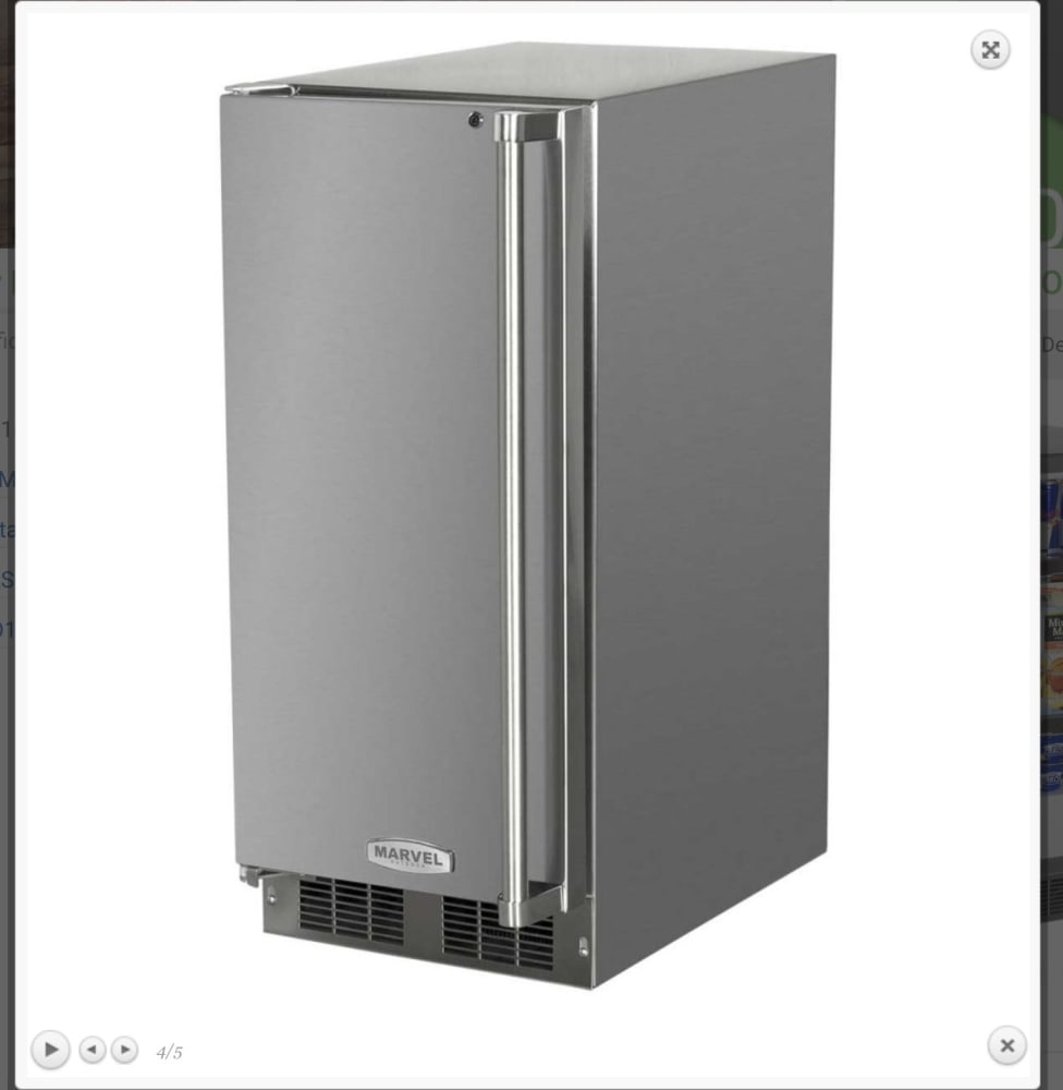Marvel MO15RAS2LS 15 Inch Built-in Outdoor Refrigerator with 2.9 cu. ft ...