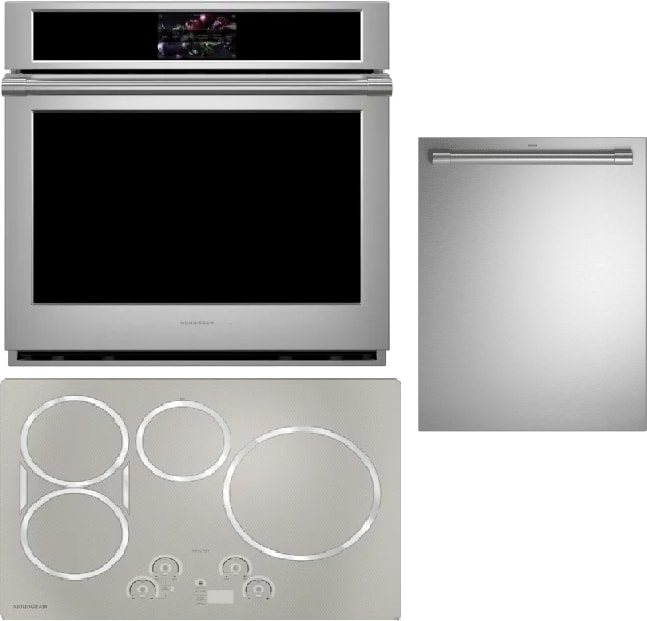 Monogram Moctwodw106 3 Piece Kitchen Appliances Package With Dishwasher In Silver