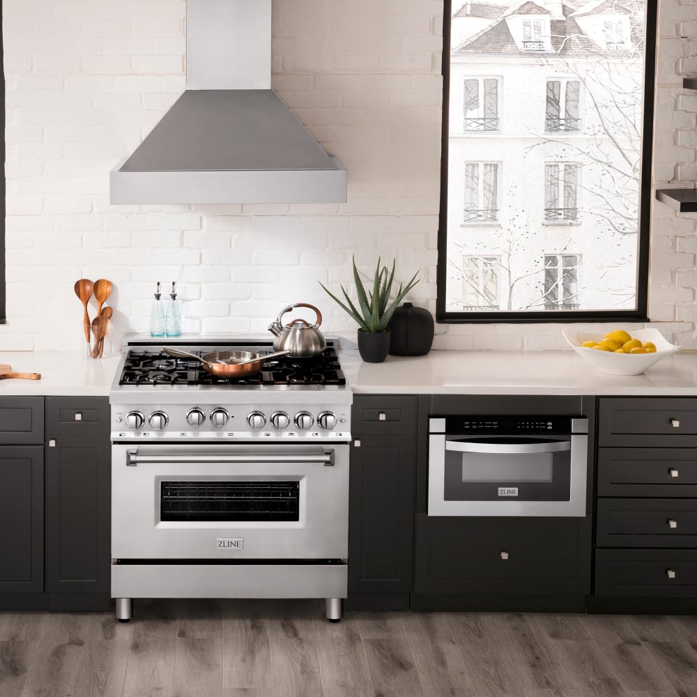 ZLINE RG36 36 Inch ProStyle Freestanding Gas Range with 6 Handcrafted